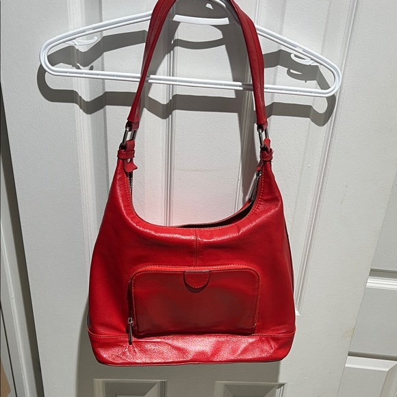 Danier Handbags - Danier Leather Red Shoulder Bag